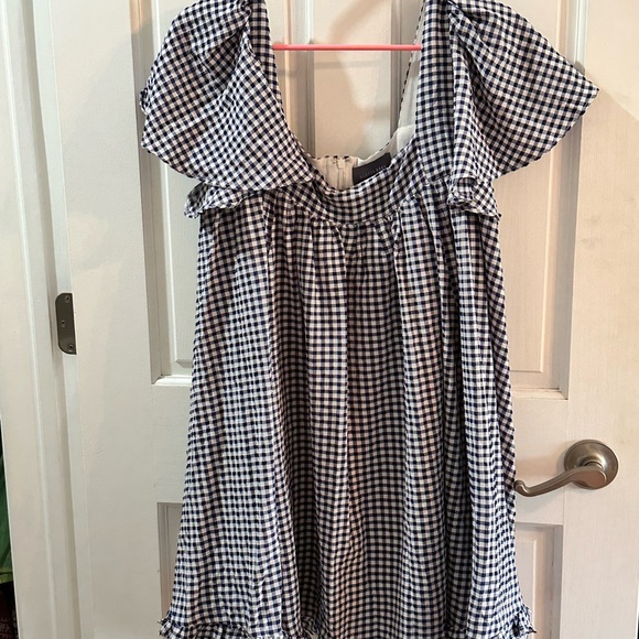 Blue Gingham Baby Doll Dress - Picture 3 of 6